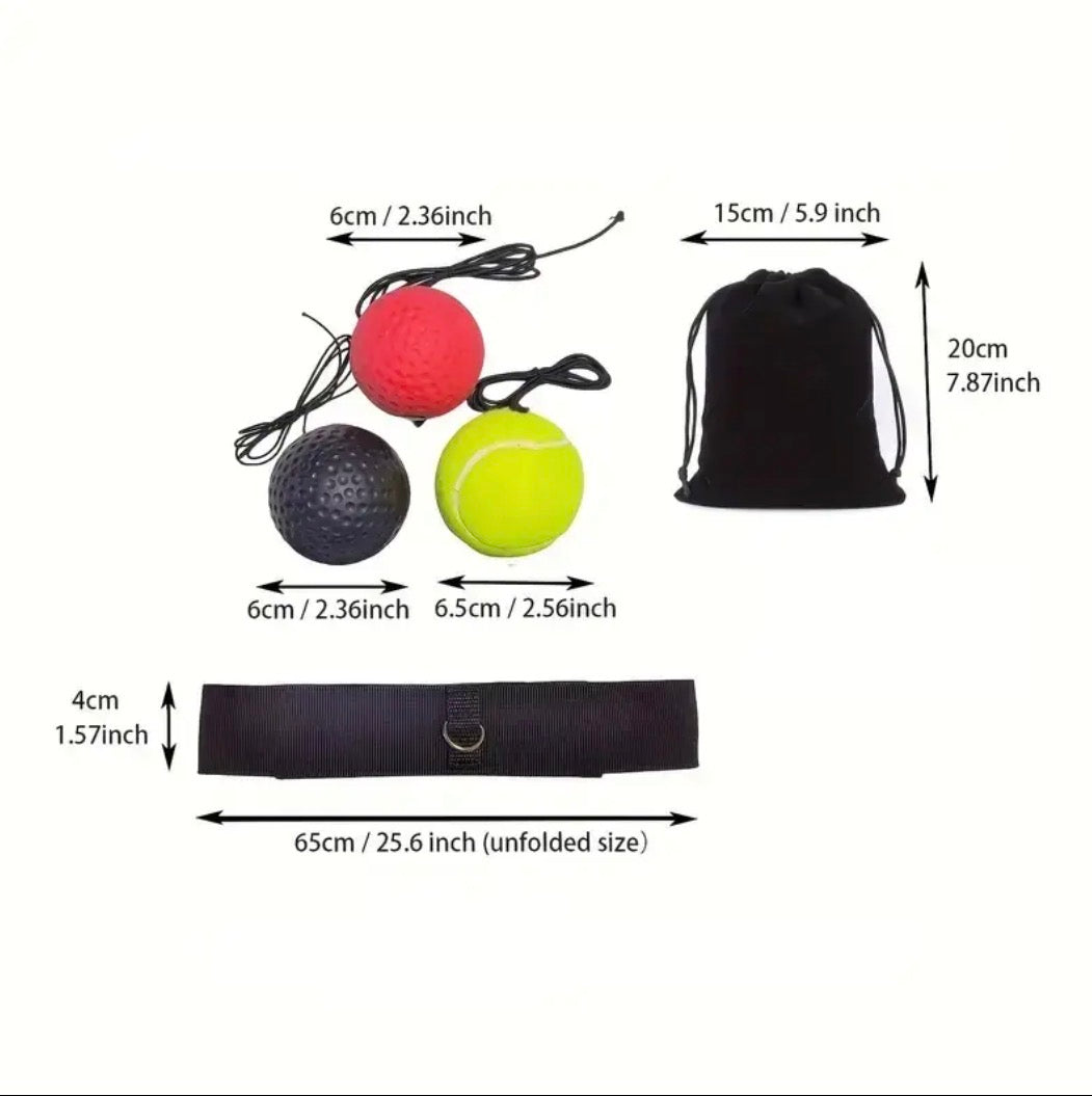 Boxing Headband Reaction Ball | Three Adjustable Balls